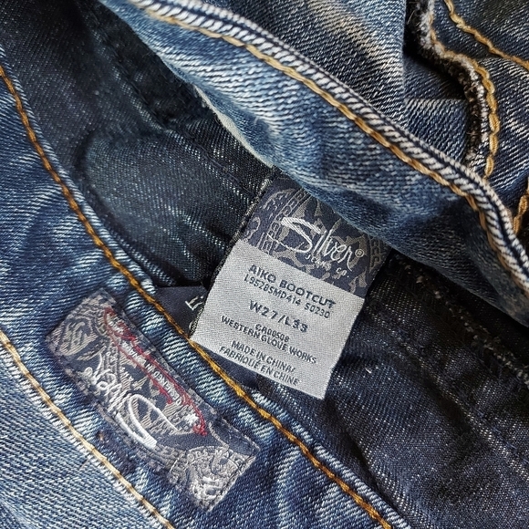 📣2/40$📣 SILVER Aiko bootcut stretch jeans size 27 - Picture 7 of 9